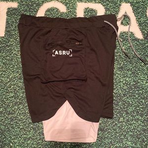 ASRV" 5" LINER SHORT - BLACK and WHITE.